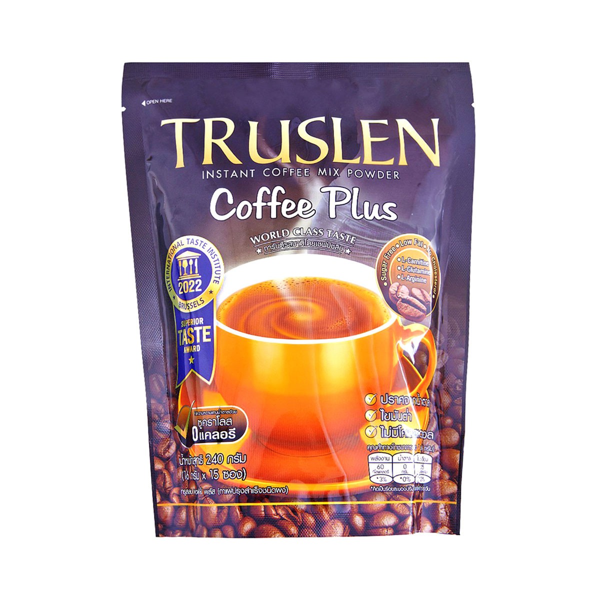 TRUSLEN INSTANT COFFEE MIX POWDER Coffee Plus 240 g.