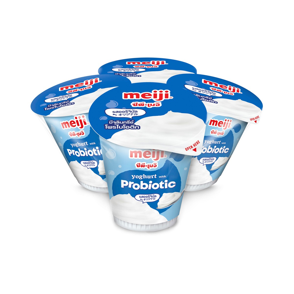 CP-MEIJI Natural Flavored Yogurt 135 g. Pack 4