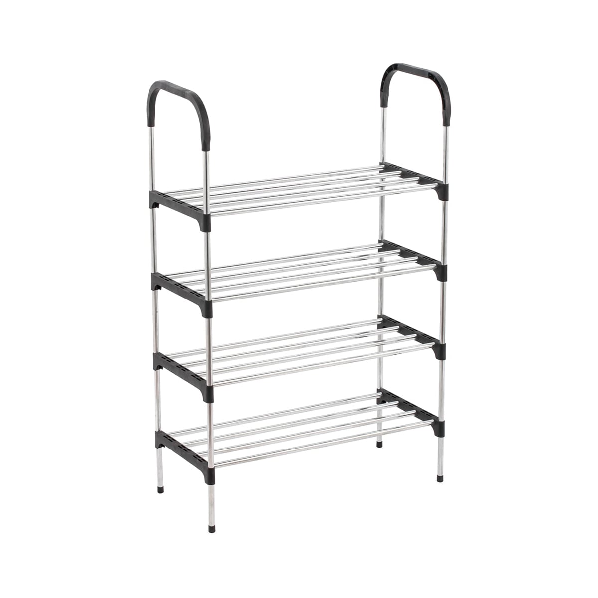 BESICO 4 Tiers Shoe Rack Model WR4844-4 Color White-Black