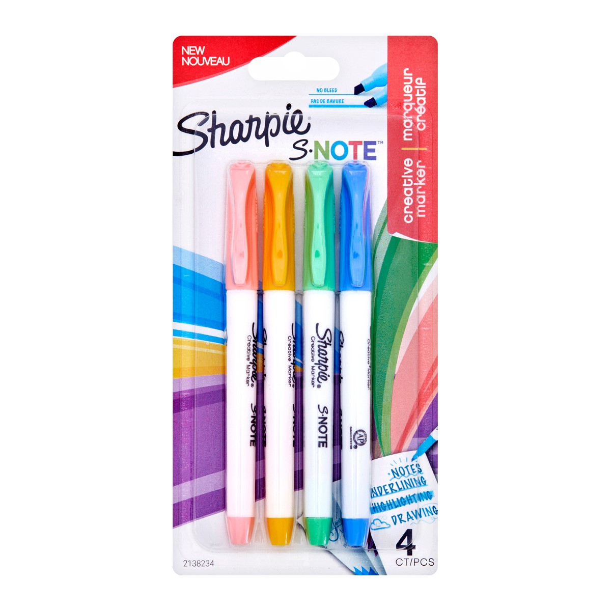 SHARPIE S-Note Creative Marker Pack 4