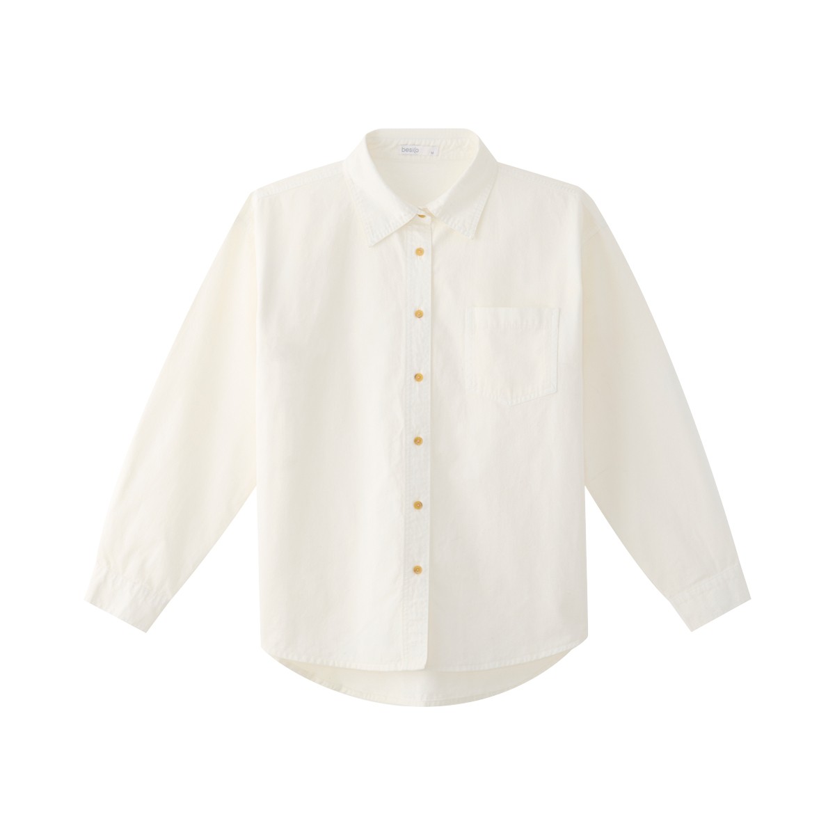 BESICO Women's Shirt White Size S