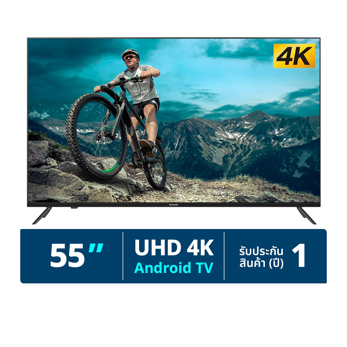 SHARP 4K LED Android TV Model 4T-C55EK2X 55" Color Black