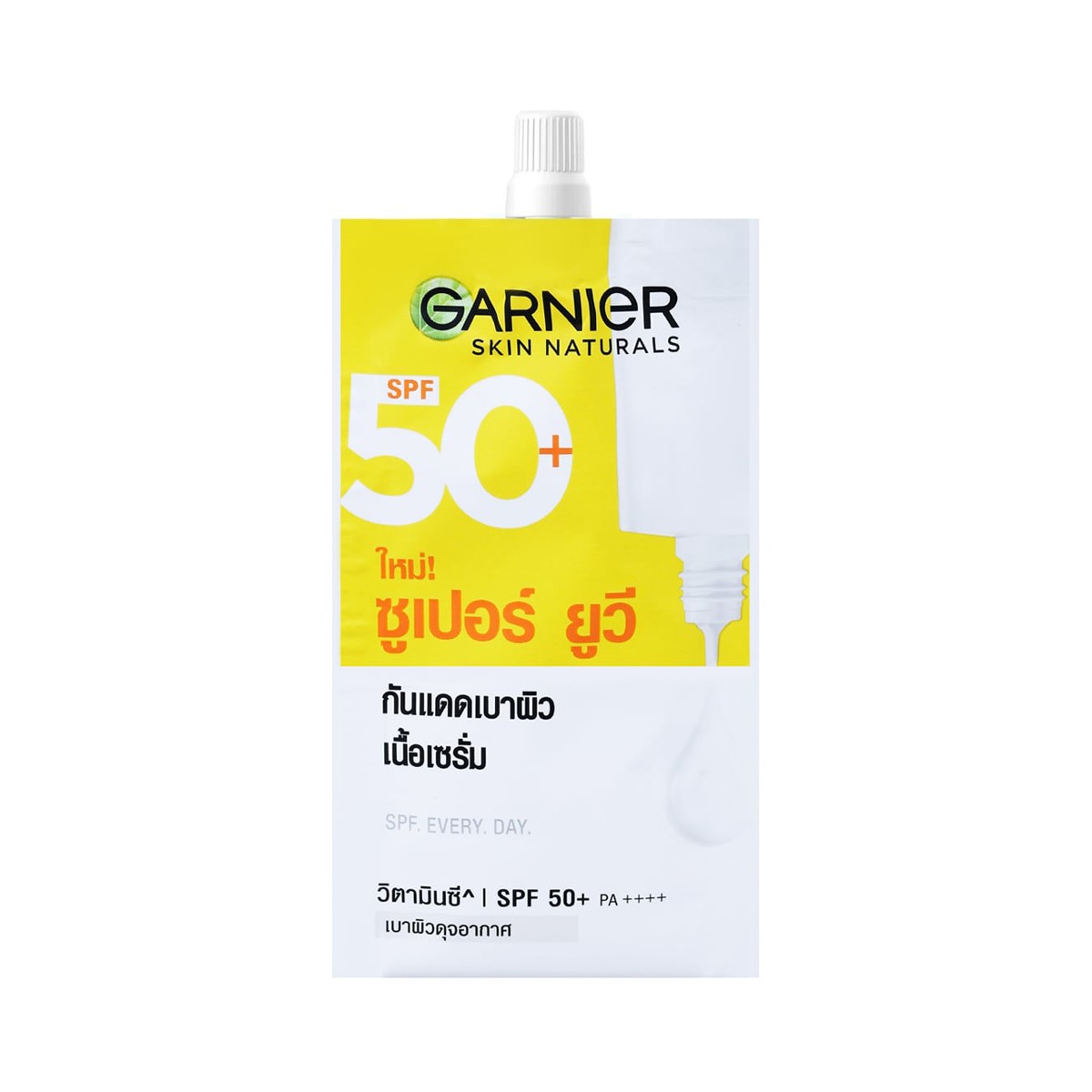 GARNIER Super UV Invisible Serum Sunscreen SPF 50+ PA++++ 7.5 ml.
