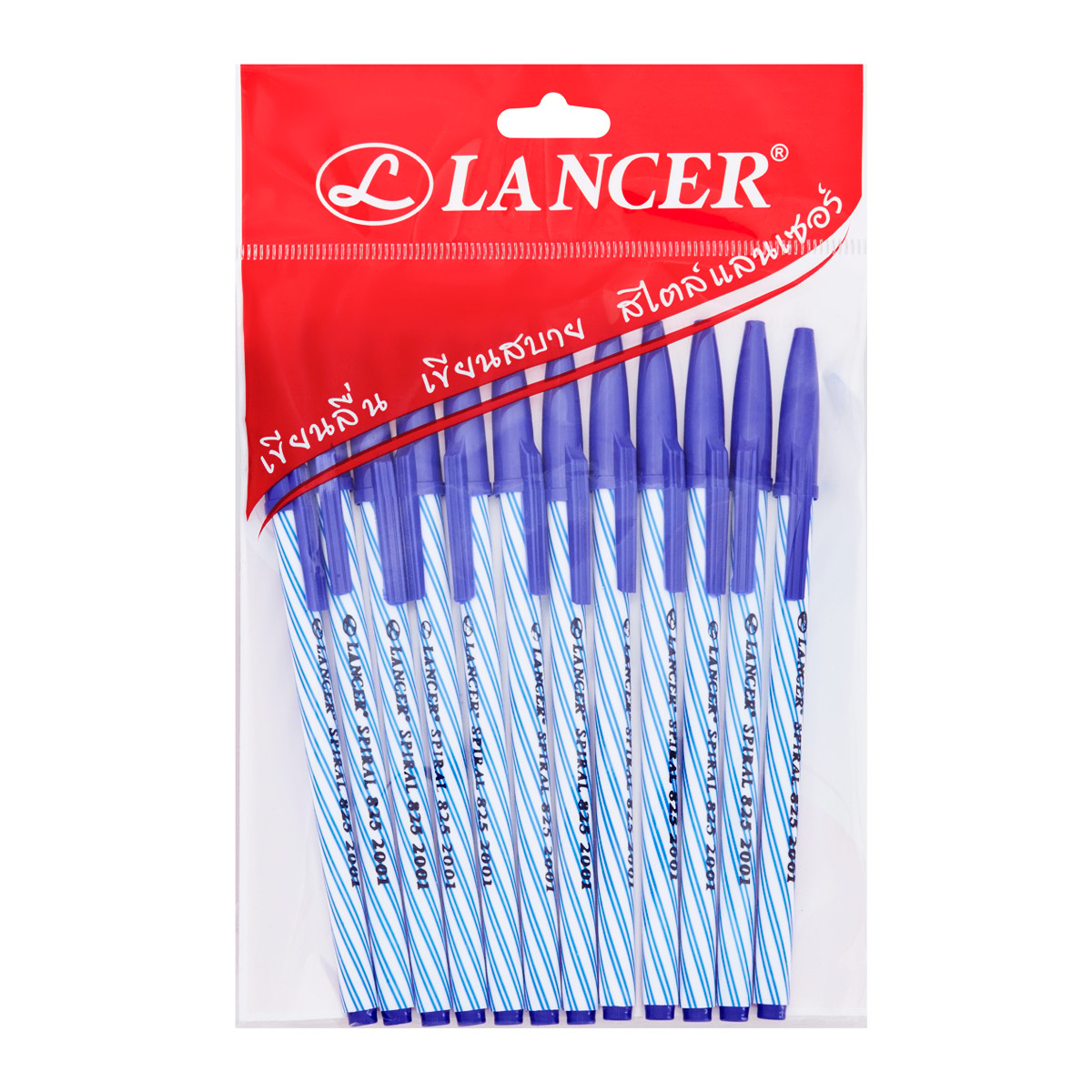 LANCER Ballpoint Pen Color Blue Pack 12