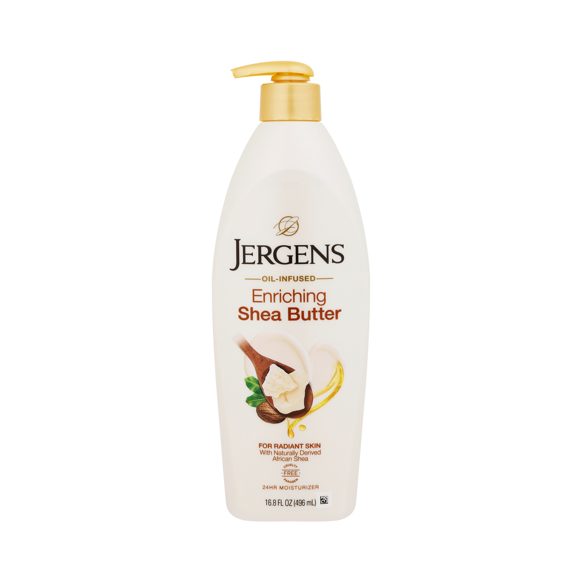 JERGENS Oil-infused Enriching Shea Butter 24-hour Moisturizer 496 ml.