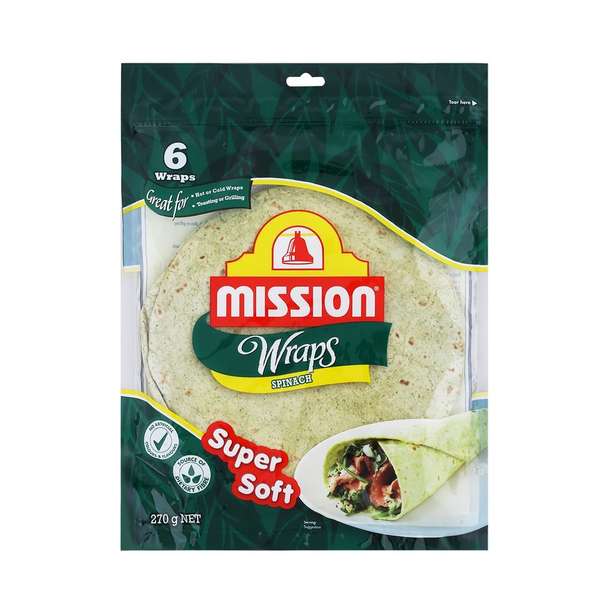 MISSION Spinach Wraps 270 g.