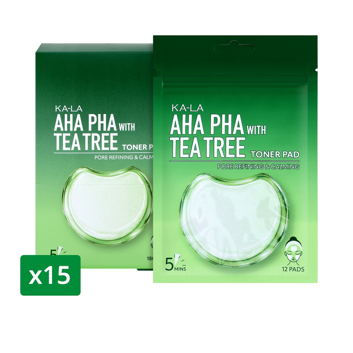 กาล่า เอเอชเอ พีเอชเอ วิท ที ทรี โทนเนอร์ แพด 22 มล. x 15 ซอง