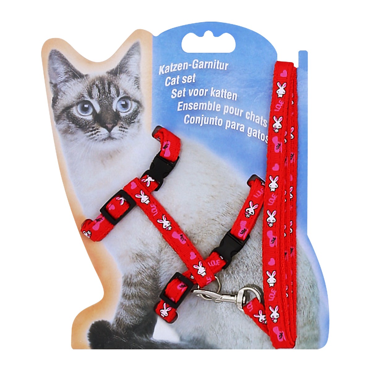 PT.INTERPET Pet Harness + Leash with Cartoon Pattern for Kittens Model HNC01mix Assorted Patterns