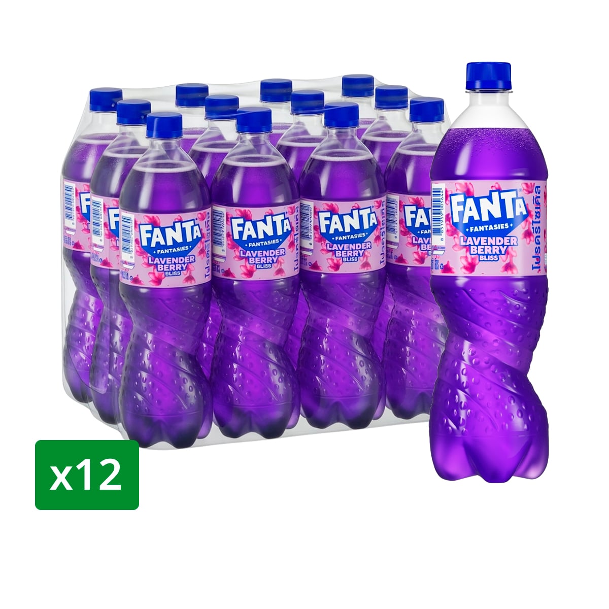 แฟนต้า น้ำอัดลม กลิ่นลาเวนเดอร์ เบอร์รี บลิสต์ 1 ล. x 12