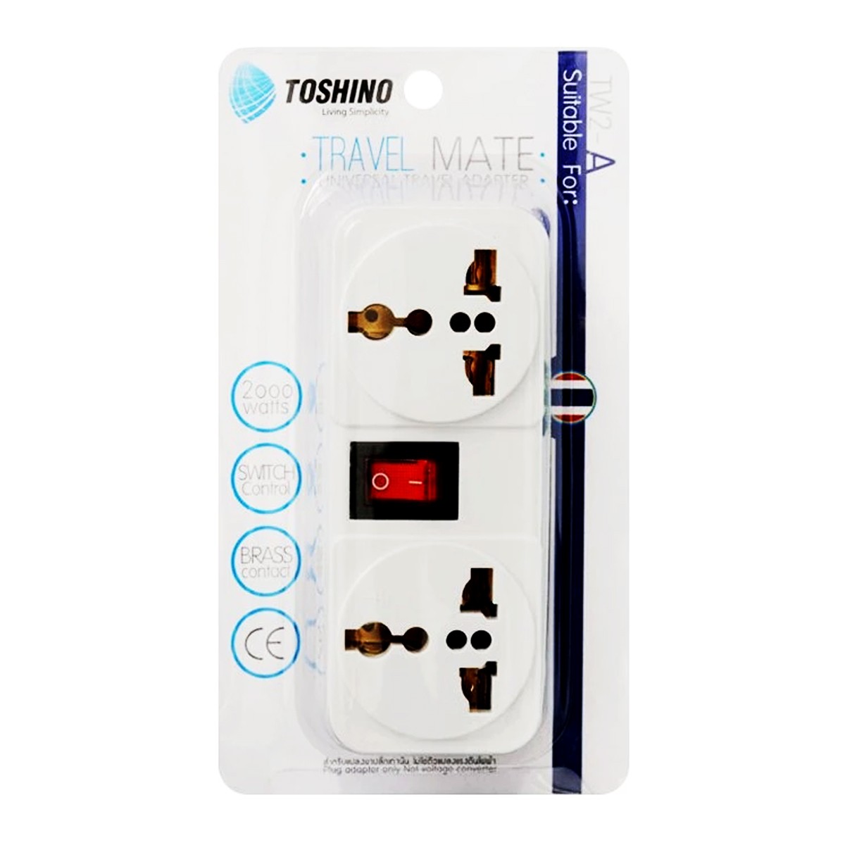 TOSHINO Universal Adapter 1-Switch-2-Out TW2-A