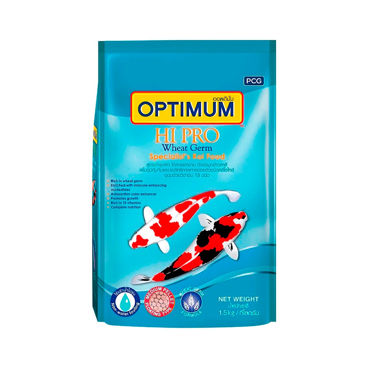 OPTIMUM HI PRO Wheat Germ Specialist's Koi Food 1.5 kg.