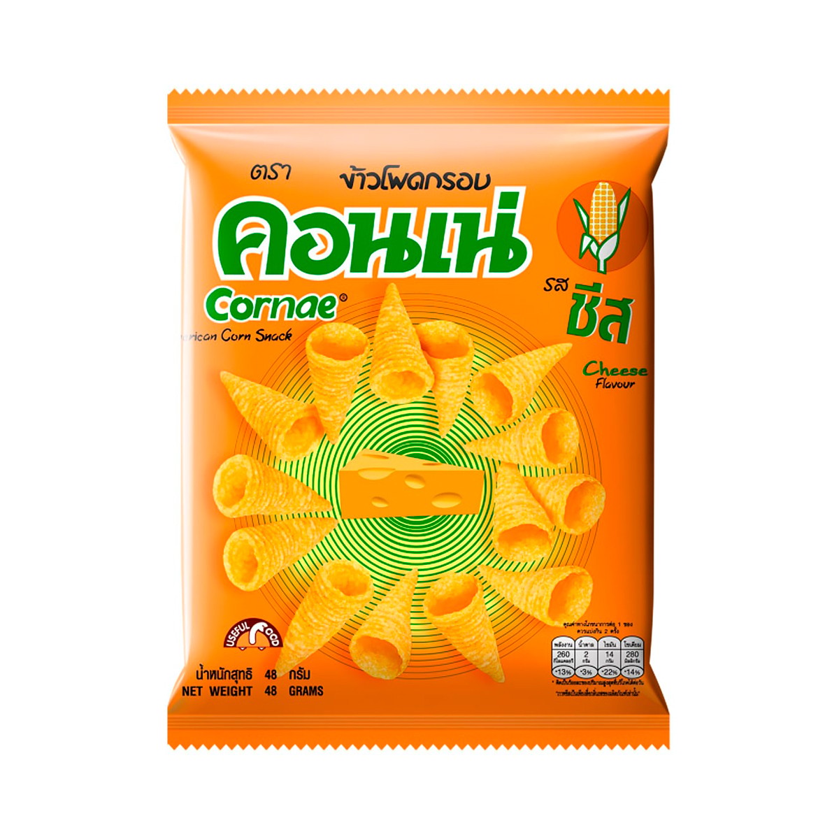 คอนเน่ ขนมข้าวโพดอบกรอบ รสชีส 48 ก.