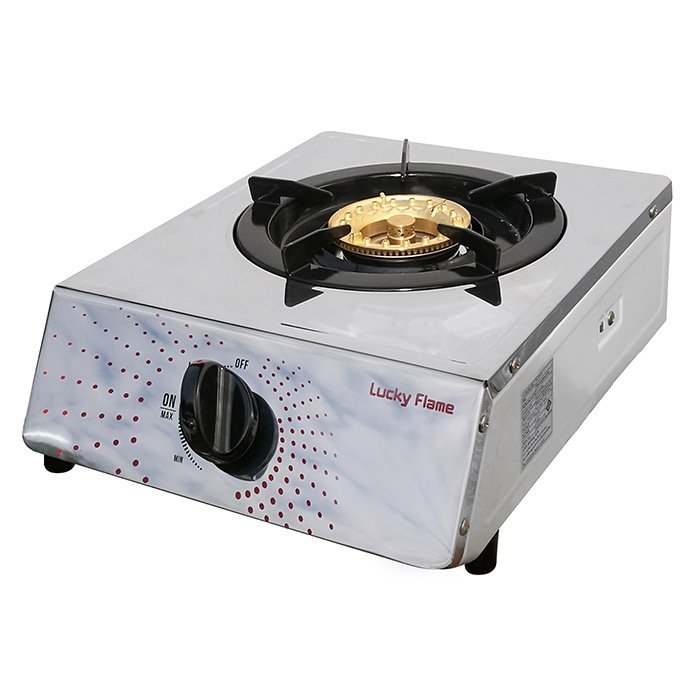 LUCKY FLAME Gas Stove with 1 Burner Model AT-141 Stainless Steel