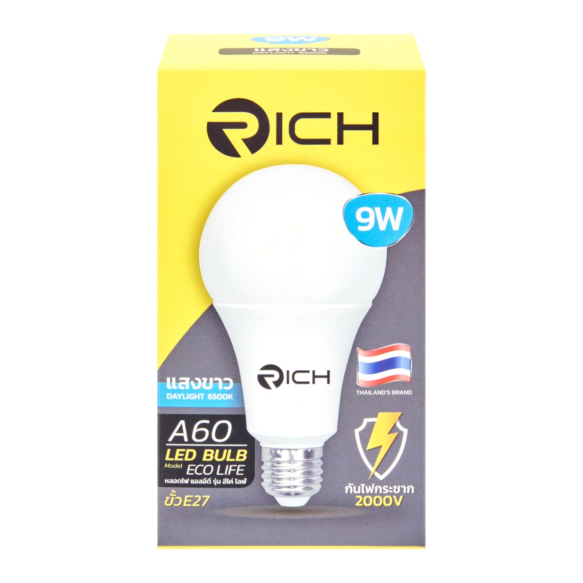 RICH LED Bulb Model Eco Life 9W Daylight 6500K