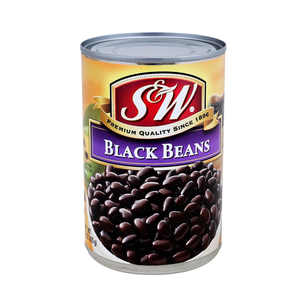 S&W Black Beans in Brine 425 g.