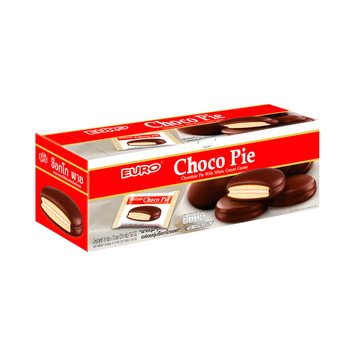 Euro Chocolate Pie With Chocolate Center Size 18 g. Pack 12