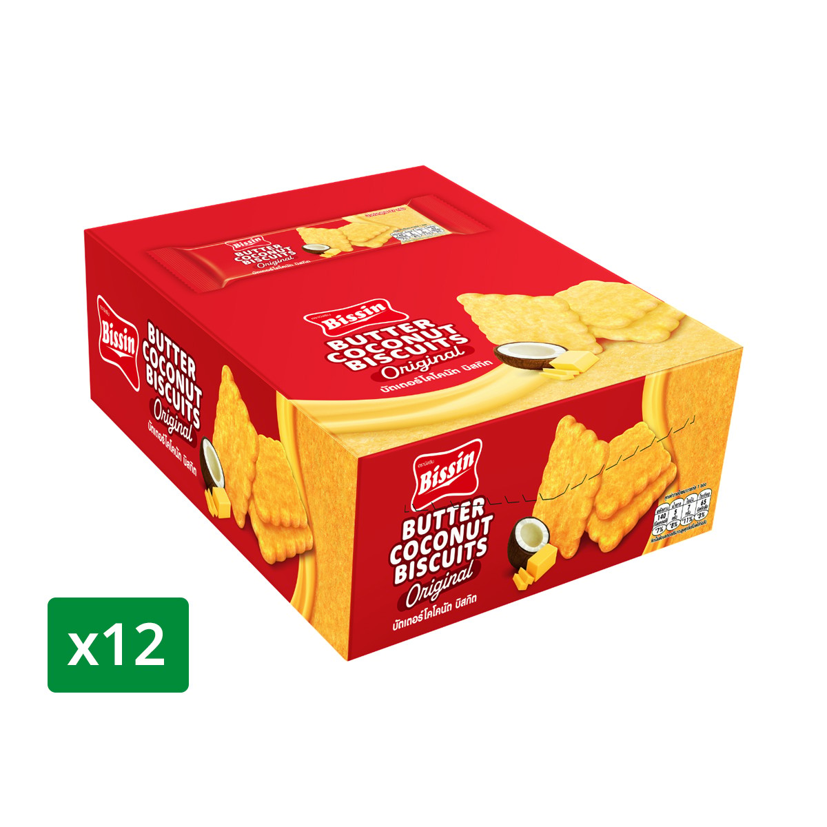 BISSIN Butter Coconut Biscuits 36 g. 12 pcs.