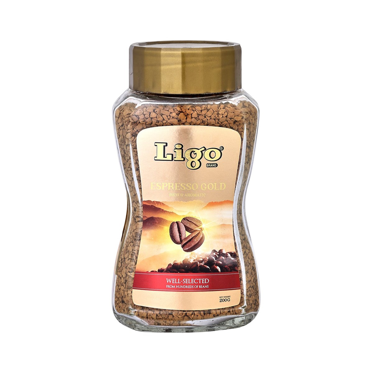 LICO Espresso Gold Freeze-Dried Instant Coffee 200 g.