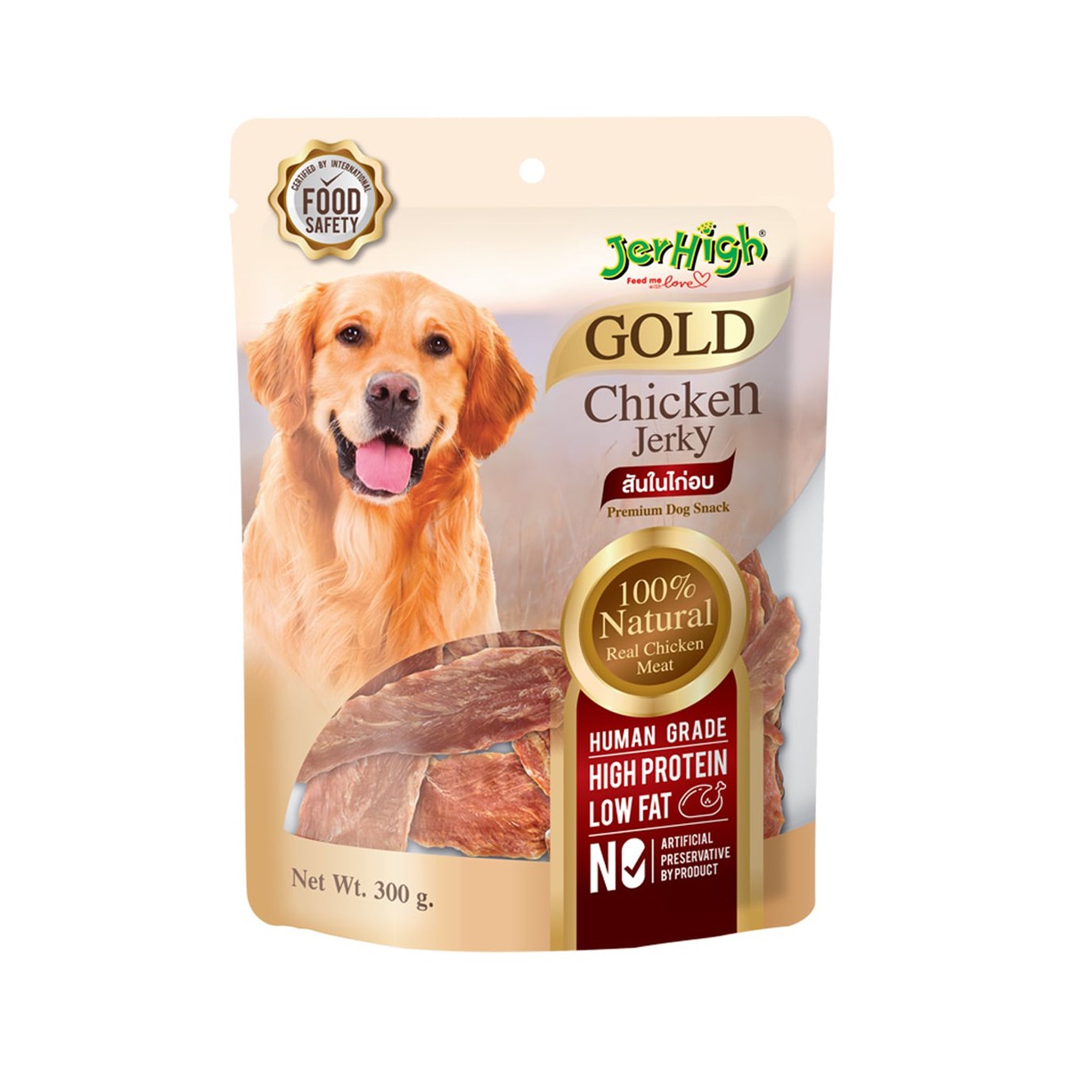 JERHIGH Gold Premium Dog Snack Chicken Jerky 300 g.