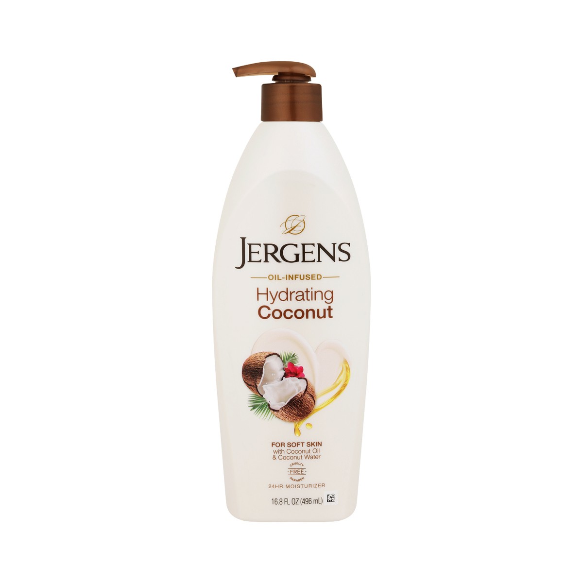JERGENS Oil-infused Hydrating Coconut 24-hour Moisturizer 496 ml.