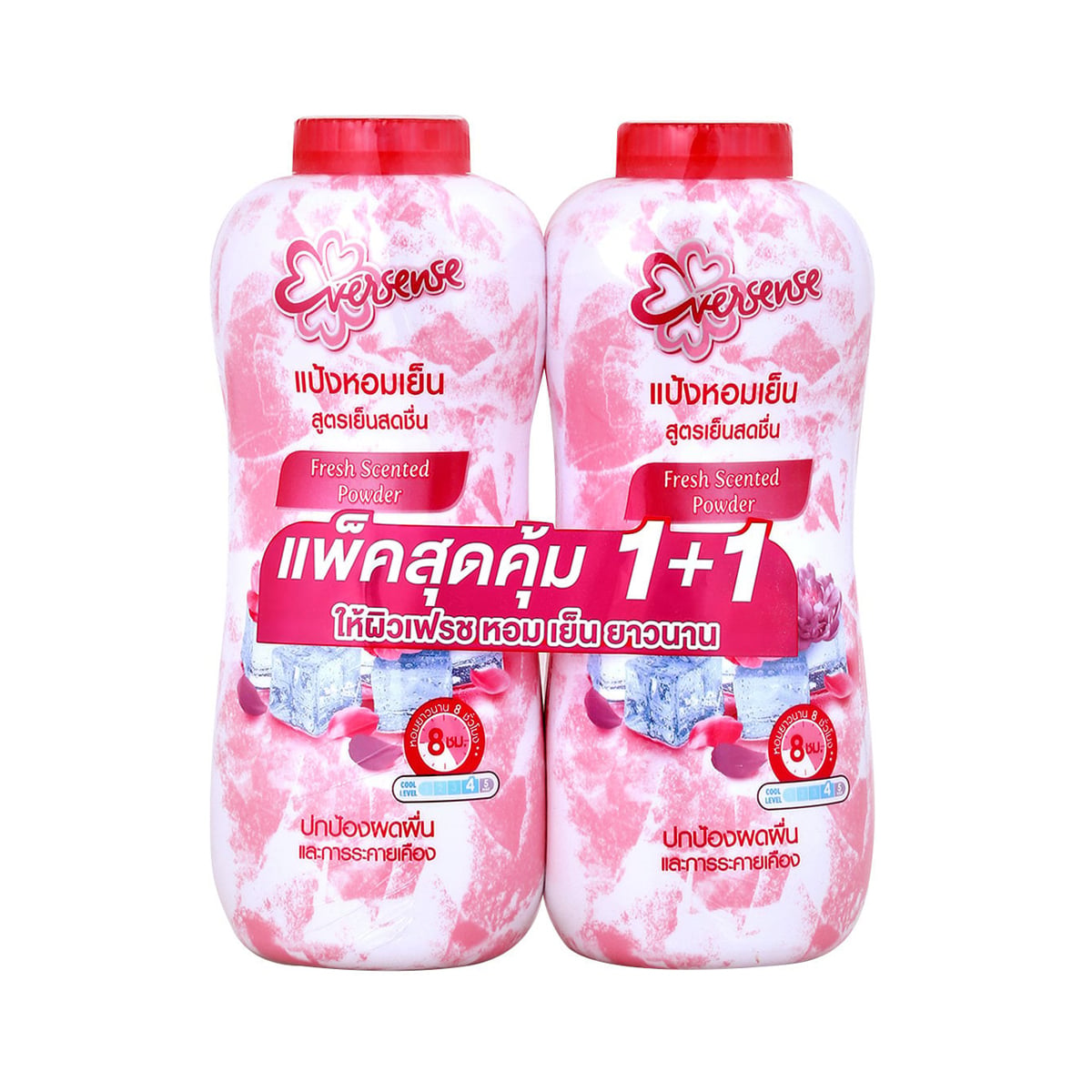 EVERSENSE Extreme Cool Scented Powder (Pink) 280 g. Double Pack