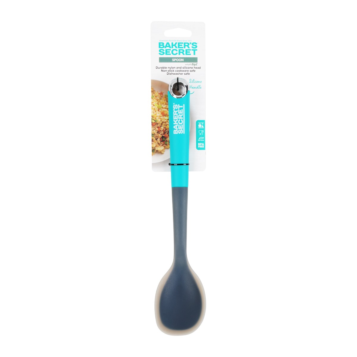 BAKER'S SECRET Platinum Silicone Spoon 32.8 cm. Color Black