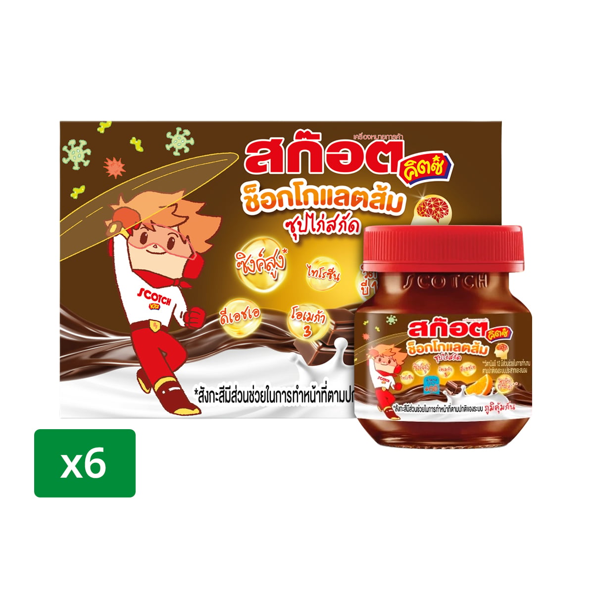 สก๊อต คิตซ์ ซุปไก่ กลิ่นช็อกโกแลตส้ม 40 มล. x 6 ชิ้น
