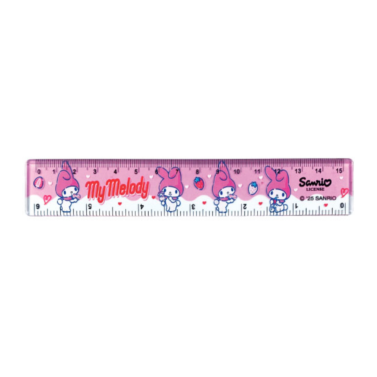 BEARRON GIFT x My Melody 15 cm. Plastic Ruler No. MMR10 Assorted Patterns