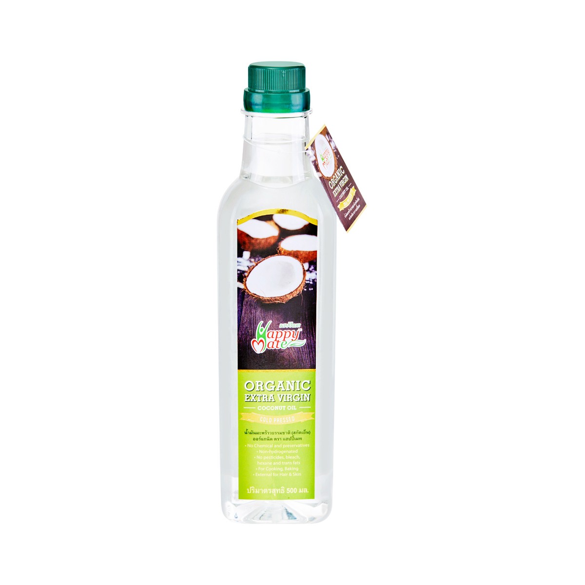HAPPY MATE Organic Extra Virgin Coconut Oil 500 ml.