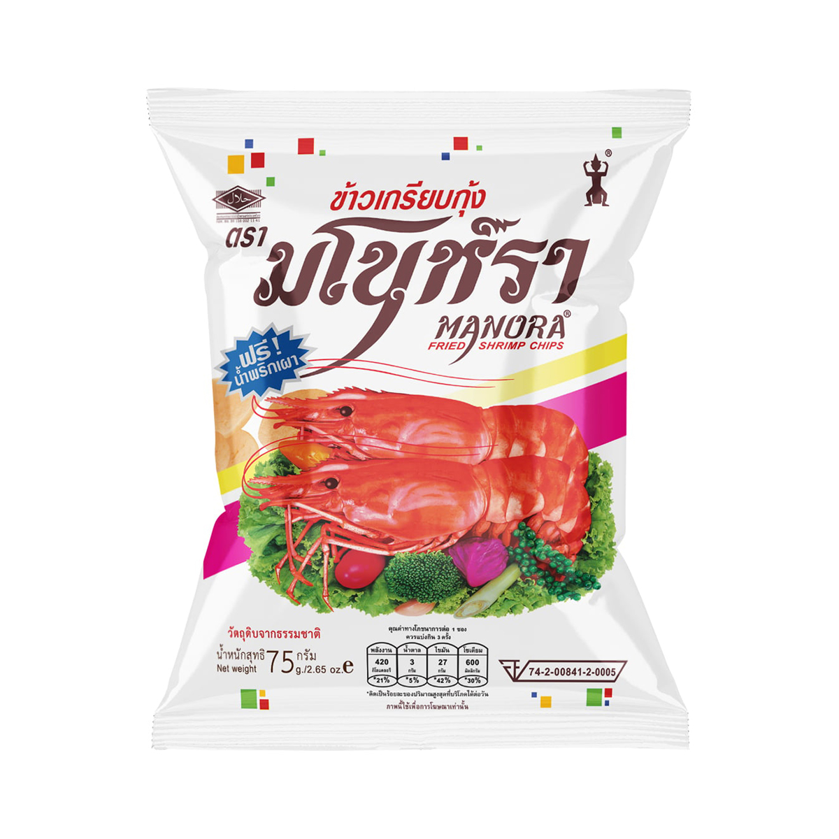 MANORA Fried Shrimp Chips 75 g.
