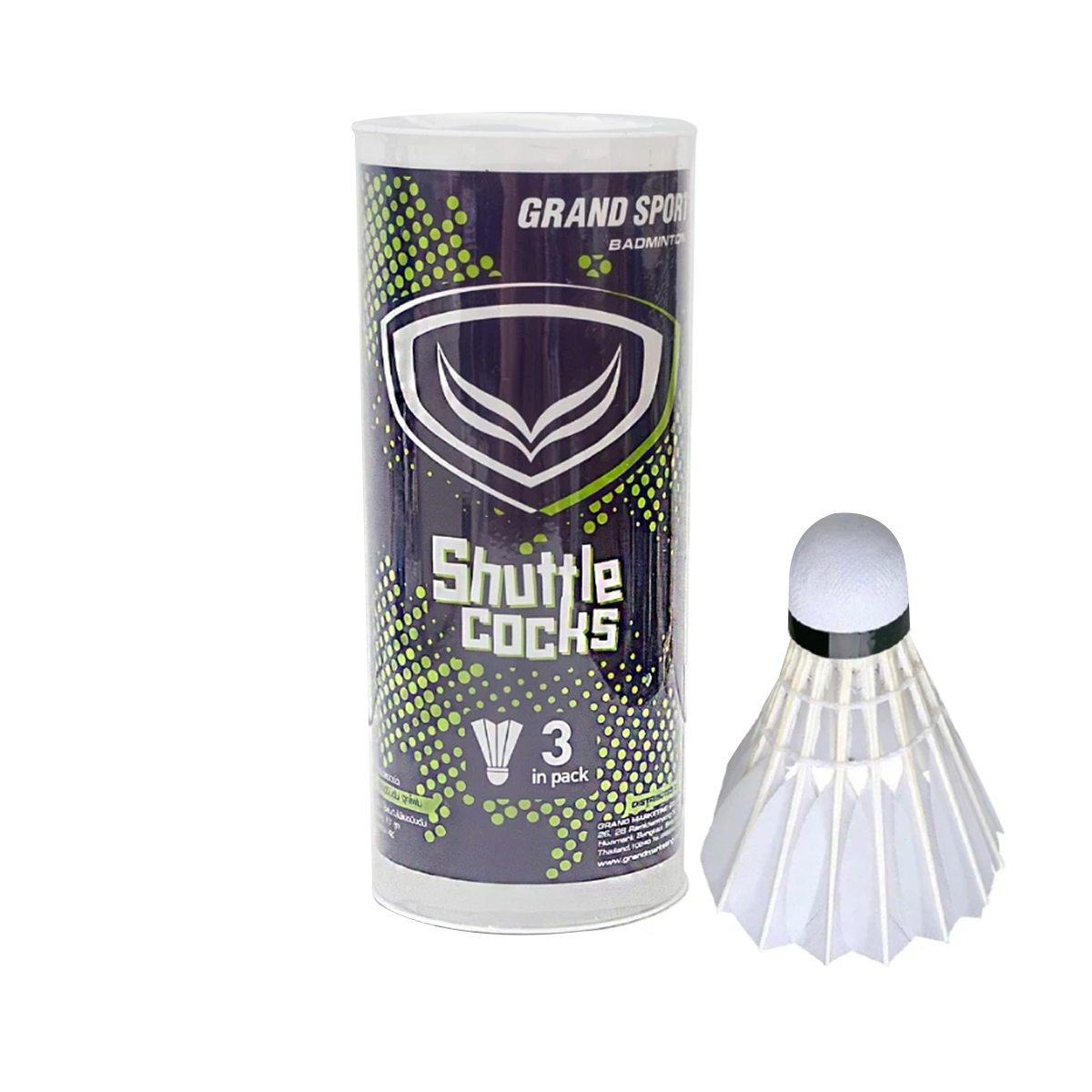 GRAND SPORT Foam Shuttlecocks x 3 Balls