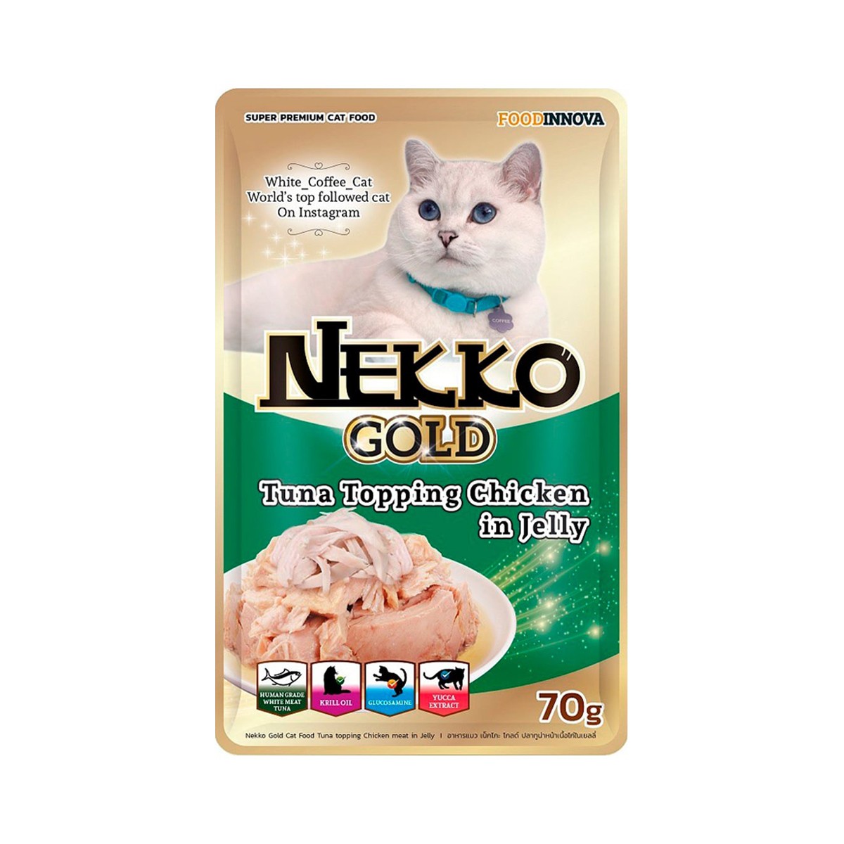 NEKKO Gold Wet Cat Food Tuna Topping Sasami 70 g.