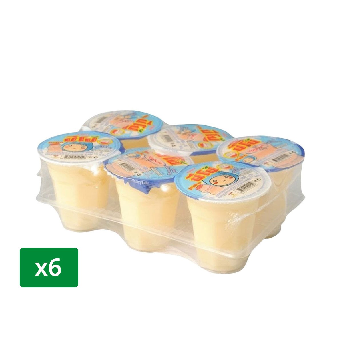 PIPO Carrageenan Jelly with 15% White Grape Juice Yoghurt Flavoured 135 g. x 6 Cups
