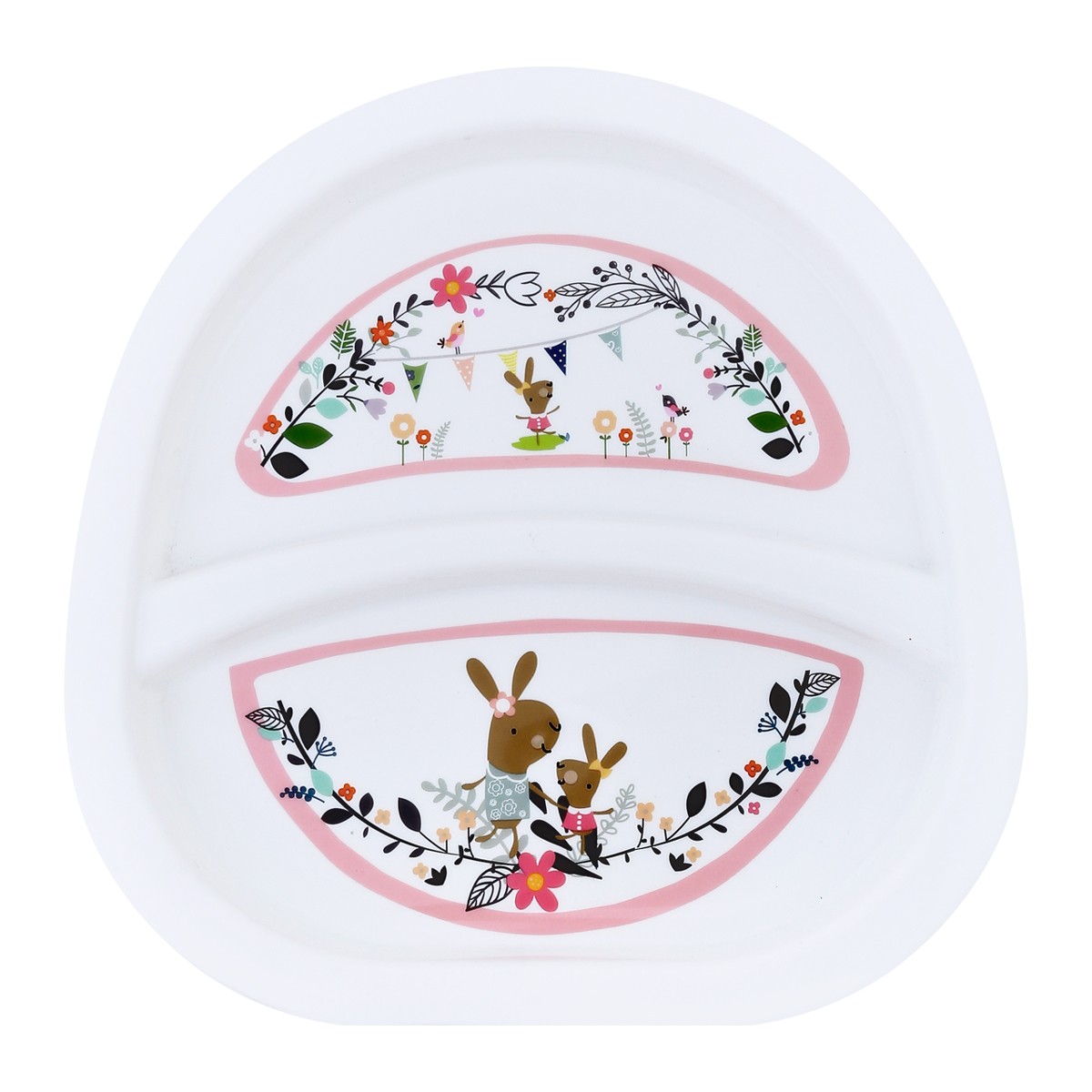 BAYBEE 2 Section Baby Bowl Animal Face Assorted