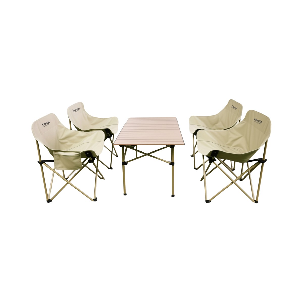 BESICO CM26 4-Seater Table & Chair Set TMTC2605 Beige