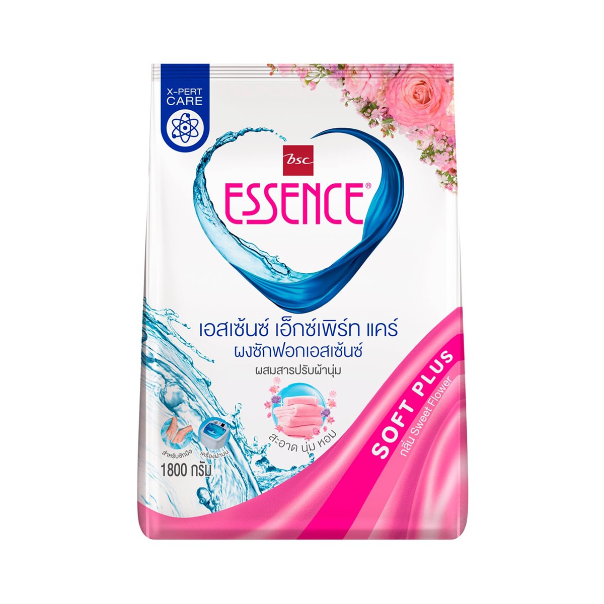 ESSENCE X-Pert Care Soft Plus Powder Detergent Sweet Flower 1800g.