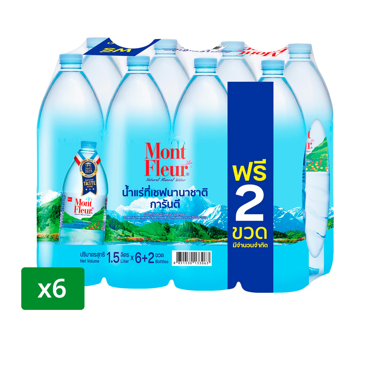 MONT FLEUR Mineral Water 1.5 L. Pack 6