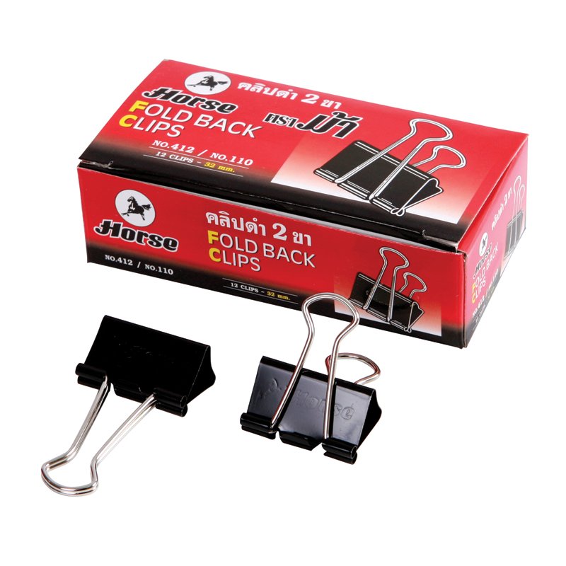 Horse Fold Back Clips Model NO.110 Pack 12