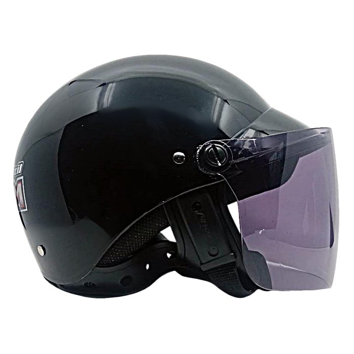 OZIL Half Helmet Model Bloom Black Color