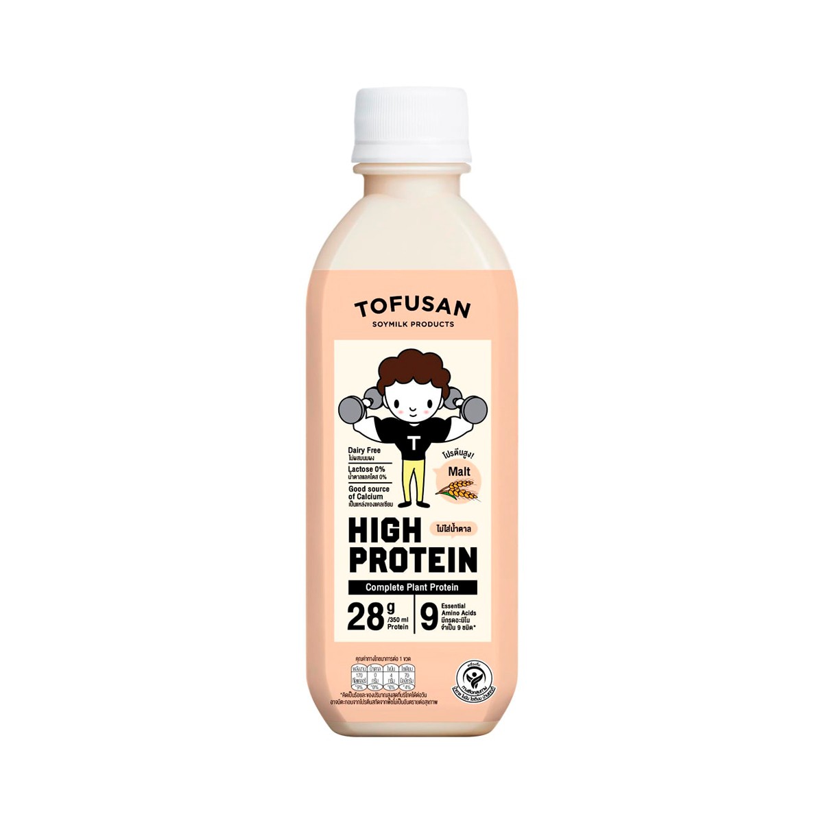 TOFUSAN Soy Milk High Protein Sugar 0% Malt 350 ml.