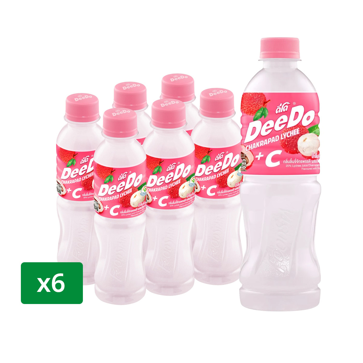 ดีโด้ น้ำลิ้นจี่ 20% กลิ่นลิ้นจี่จักรพรรดิ์ ผสมวิตามิน 200 มล. แพ็ค 6