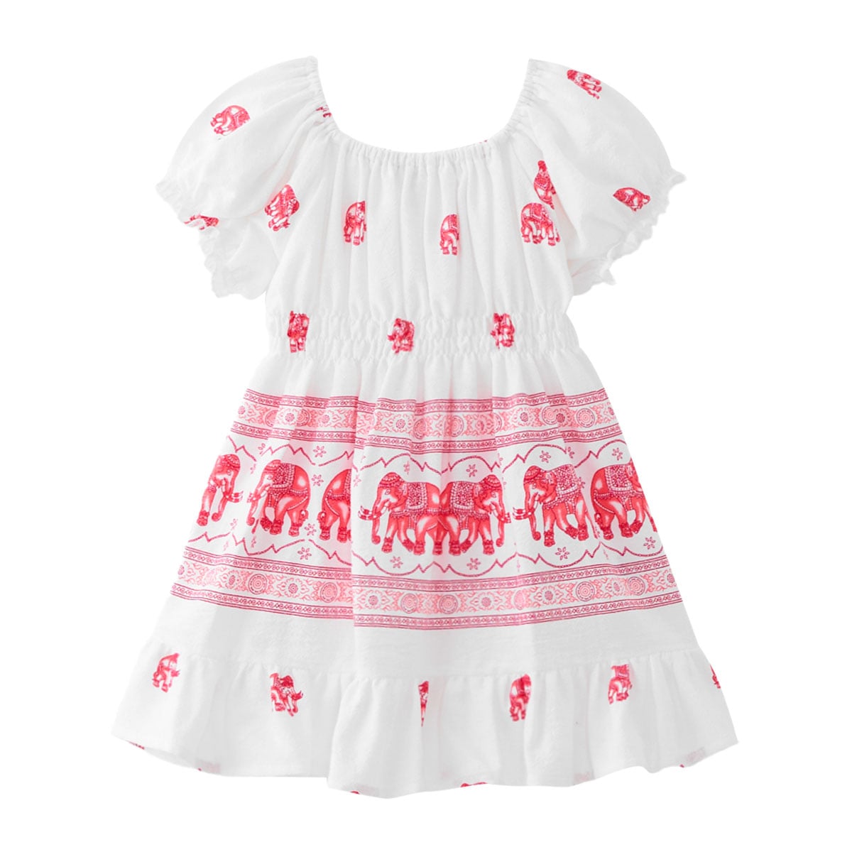เบสิโค ชุดเดรสลายช้าง รุ่น FTHE2510TG01 สีขาว