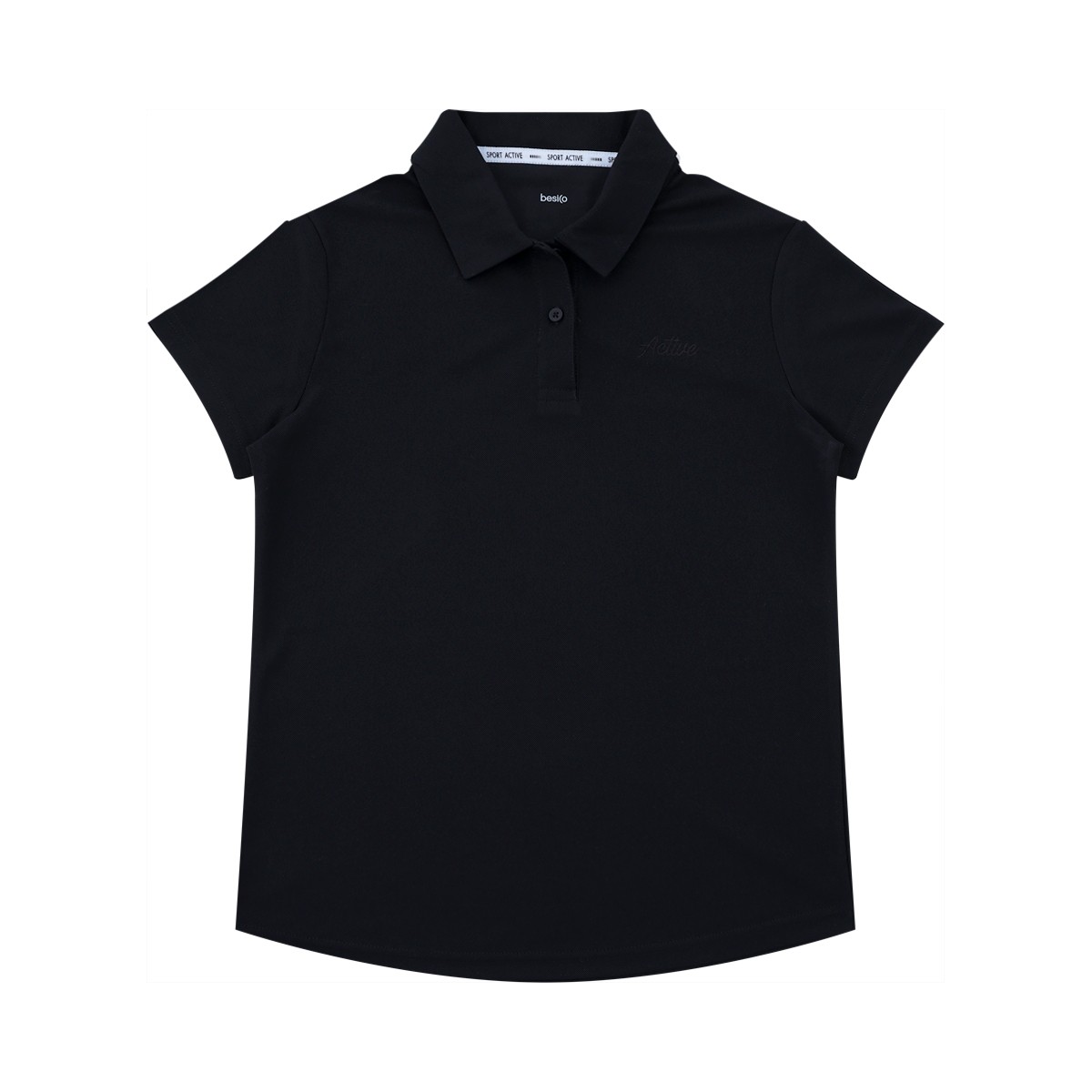 BESICO Women's Polo Shirt Model. FSWN25Q4LA003 Black Color