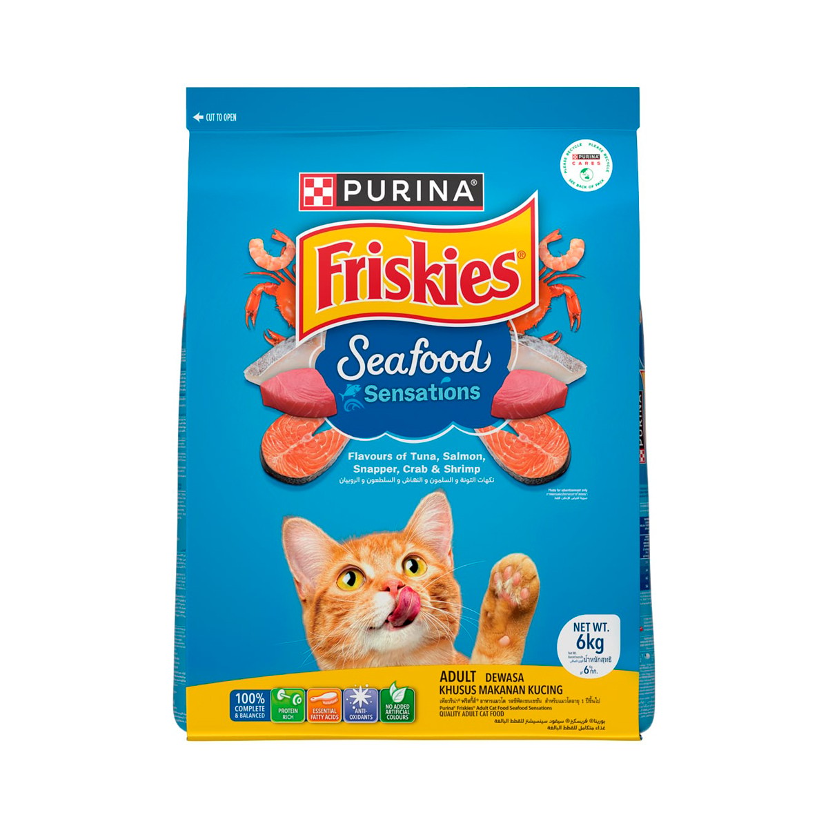 FRISKIES Seafood Sensation Dry Cat Food 6 kg.