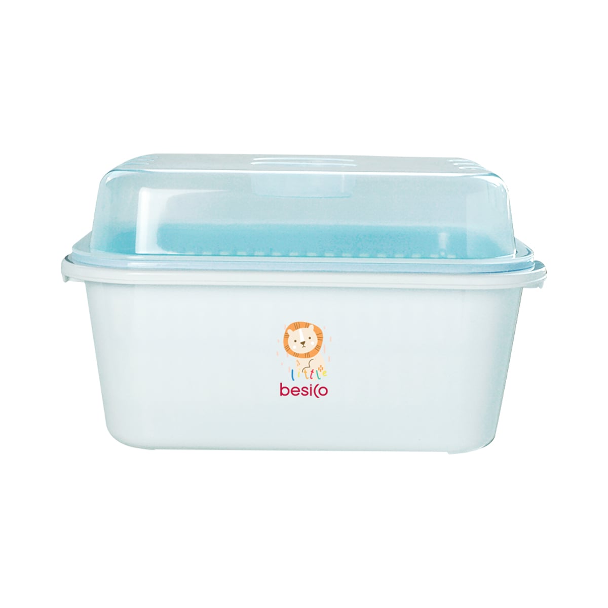 BESICO Baby Bottle Drying Rack Box with Pegs S2-N216 Blue