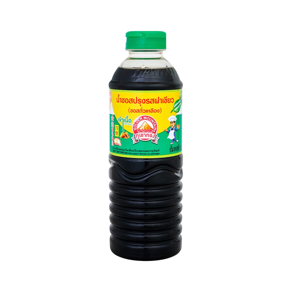 ภูเขาทอง น้ำซอสปรุงรสฝาเขียว (ซอสถั่วเหลือง) 500 มล.