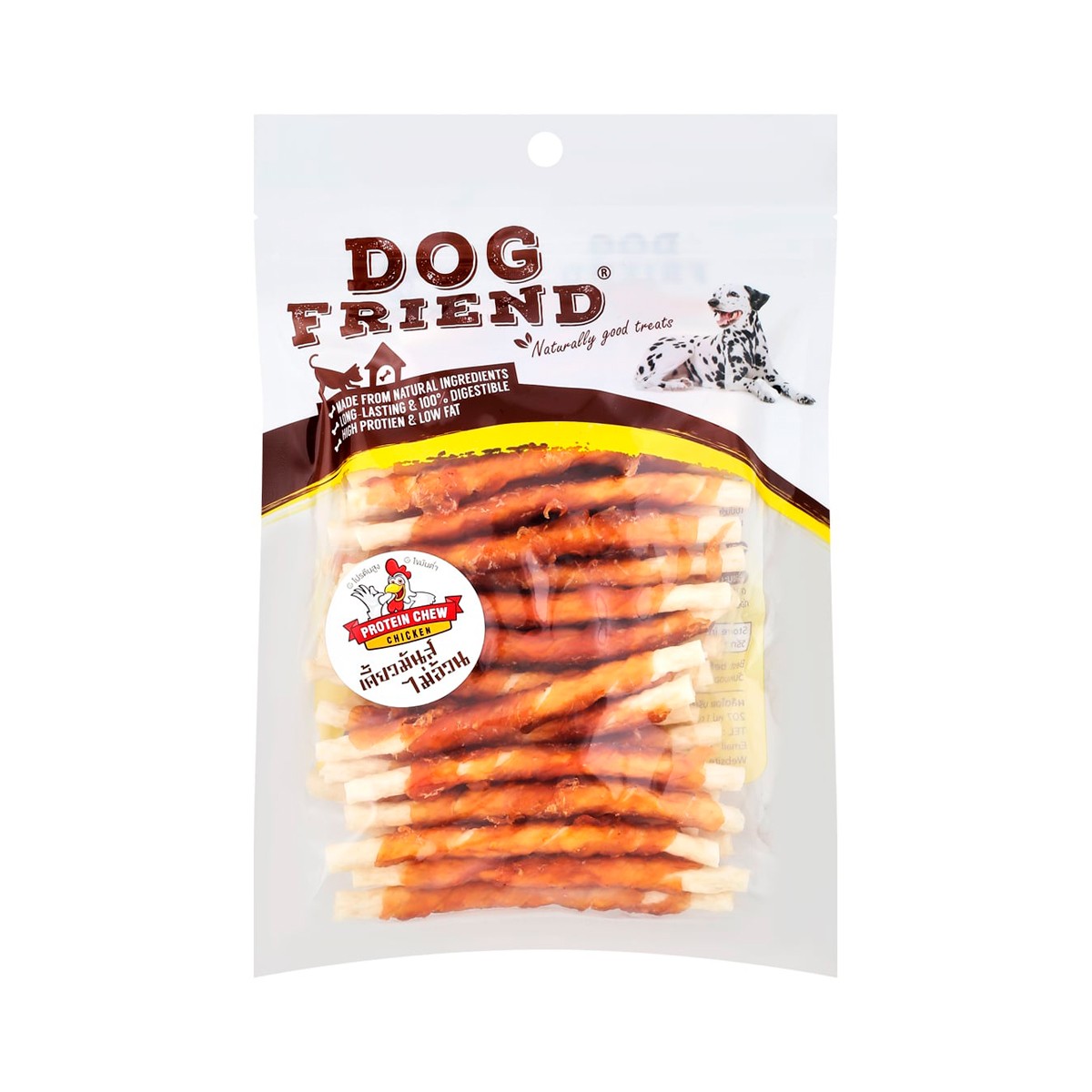 DOG FRIEND Chewy Milky Sticks Wrapped with Chicken Breast 500 g.