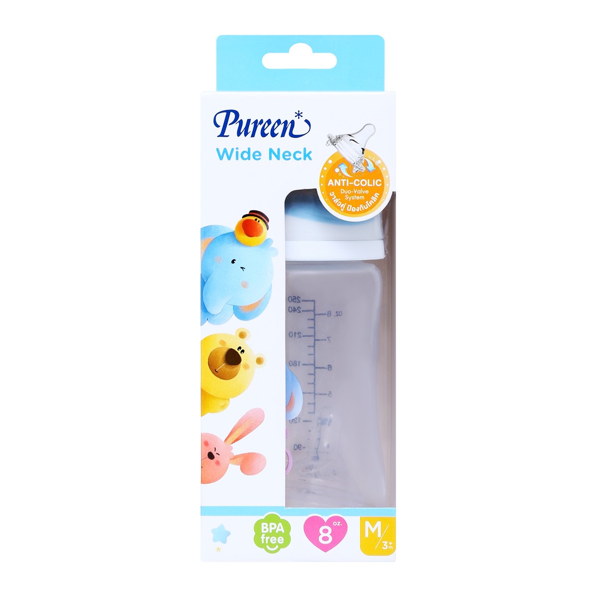PUREEN Bottle Wide Neck Size 8 oz.