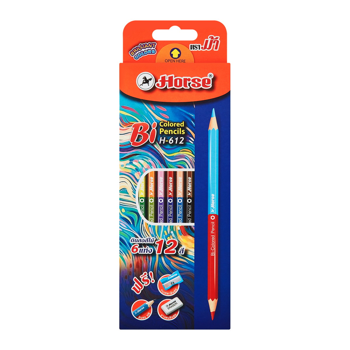 HORSE Color Pencil 12 Colors Model H-612