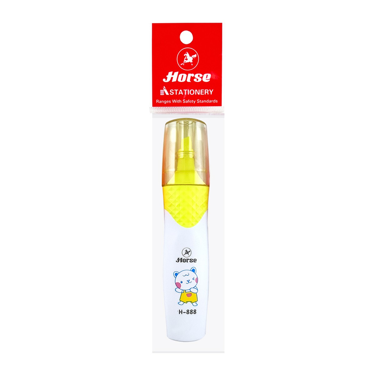 HORSE Highlighter Pen No. H-888 Yellow Color